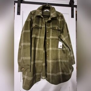 Sonoma Olive Green Plaid Jacket